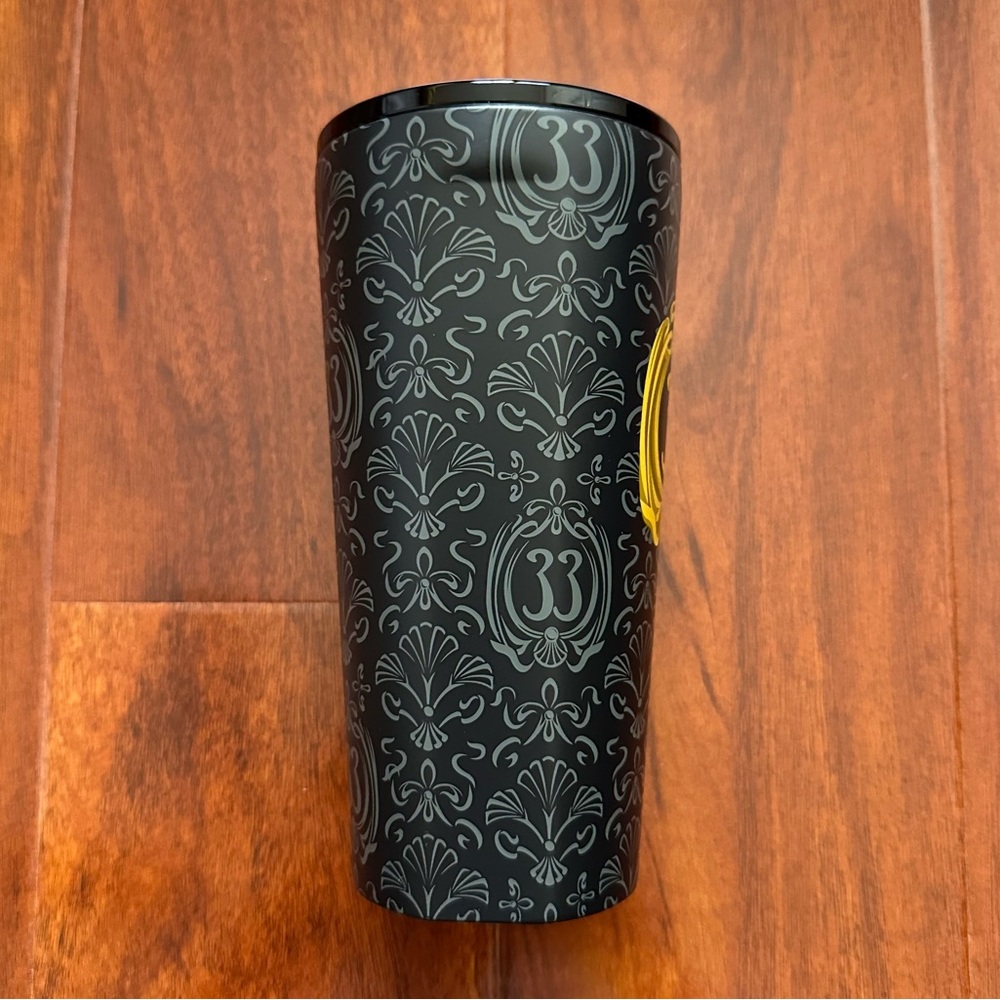 π Disney Corkcicle Club 33 Haunted Mansion Unisex Black & Gold Hot/Cold Tumbler - Picture 5 of 10